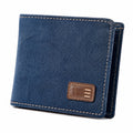 Geldbörse 12 x 9 x 2 cm aus Denim in Blau mit Faltfunktion