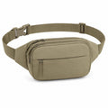 Gürteltasche 30 x 15 x 8 cm Polyester Khaki mit Reißverschluss für Alltag und Reisen