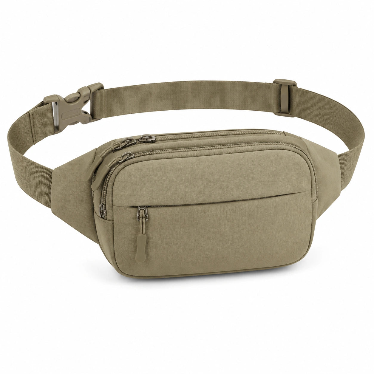 Gürteltasche 30 x 15 x 8 cm Polyester Khaki mit Reißverschluss für Alltag und Reisen