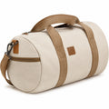 Sporttasche 45 x 25 cm aus Textilgewebe Beige Braun mit Schultergurt