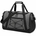 Sporttasche 50 x 25 x 25 cm aus Polyester Grau Schwarz mit Schultergurt