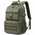 Rucksack 48 x 32 x 18 cm aus Textilgewebe Olivgrün mit Mehrfachfächern für Alltag und Outdoor