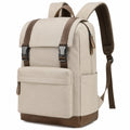 Rucksack 30 x 18 x 42 cm aus Textil in Beige Braun mit gepolsterten Schultergurten