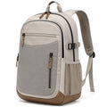 Rucksack 30 x 18 x 45 cm aus Textil in Beige Grau für Alltag und Reise
